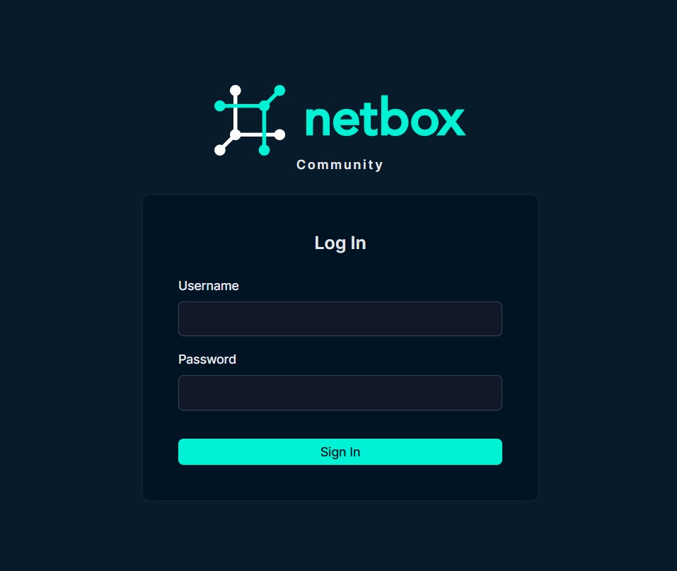 Figure 12: NetBox Login Page